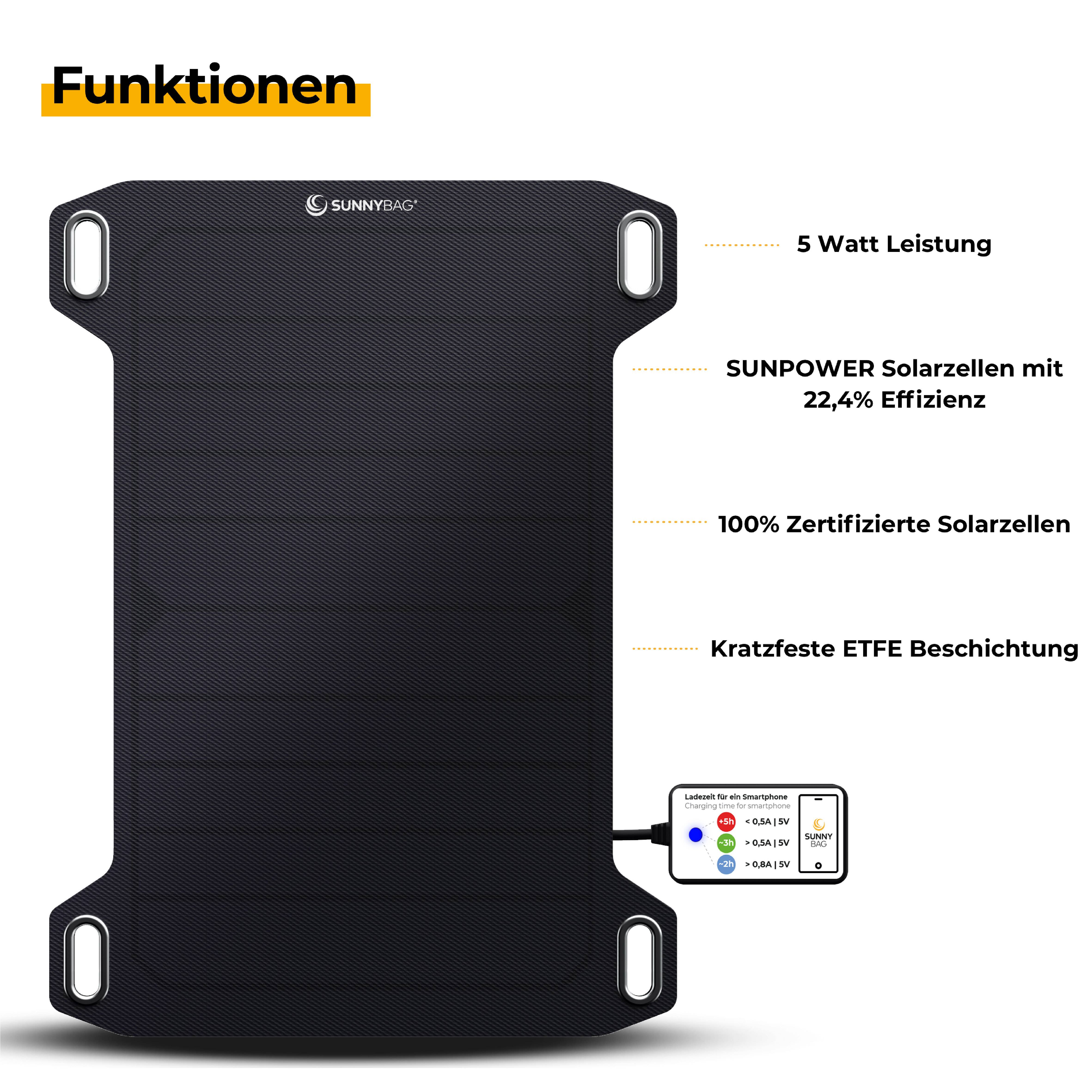 SunnyBag Leaf mini 138A_01Leaf Solar charger Charging current (max.) 800 mA 5 W-10