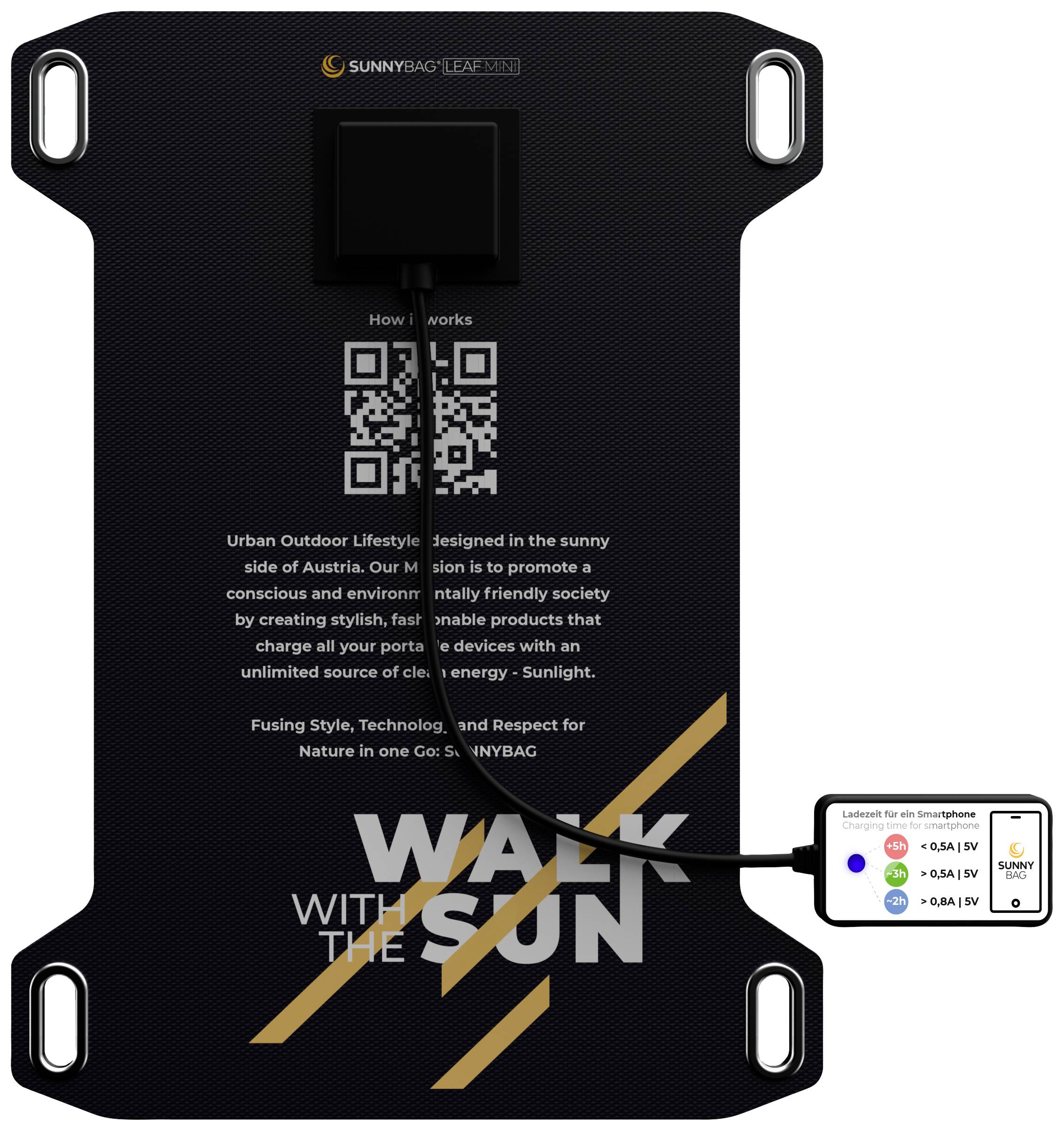 SunnyBag Leaf mini 138A_01Leaf Solar charger Charging current (max.) 800 mA 5 W-2
