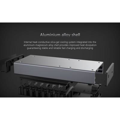 Metal enclosure with integrated thermal management system ensures stable and reliable fast charging and discharging performance.