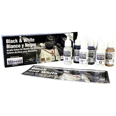 Image of Vallejo 70151 Model tain tint Dark grey, Beige, White, Black, Brown, Agate grey, Ivory, Grey 8 pc(s)