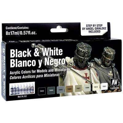 Buy Vallejo 70151 Model tain tint Dark grey, Beige, White, Black, Brown,  Agate grey, Ivory, Grey 8 pc(s)
