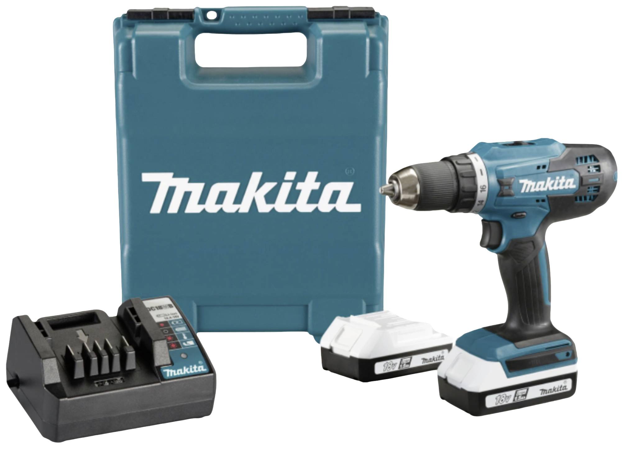 Hilse peddling Fare Makita DF488D002 Cordless drill 18 V 1.5 Ah Li-ion incl. spare battery,  incl. charger, incl. case | Conrad.com