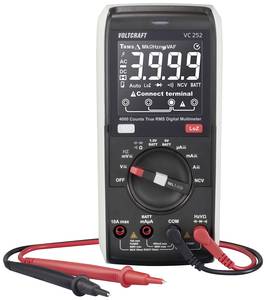 VOLTCRAFT VC252 Handheld multimeter Calibrated to (ISO standards) Digital  CAT III 600 V Display (counts): 4000