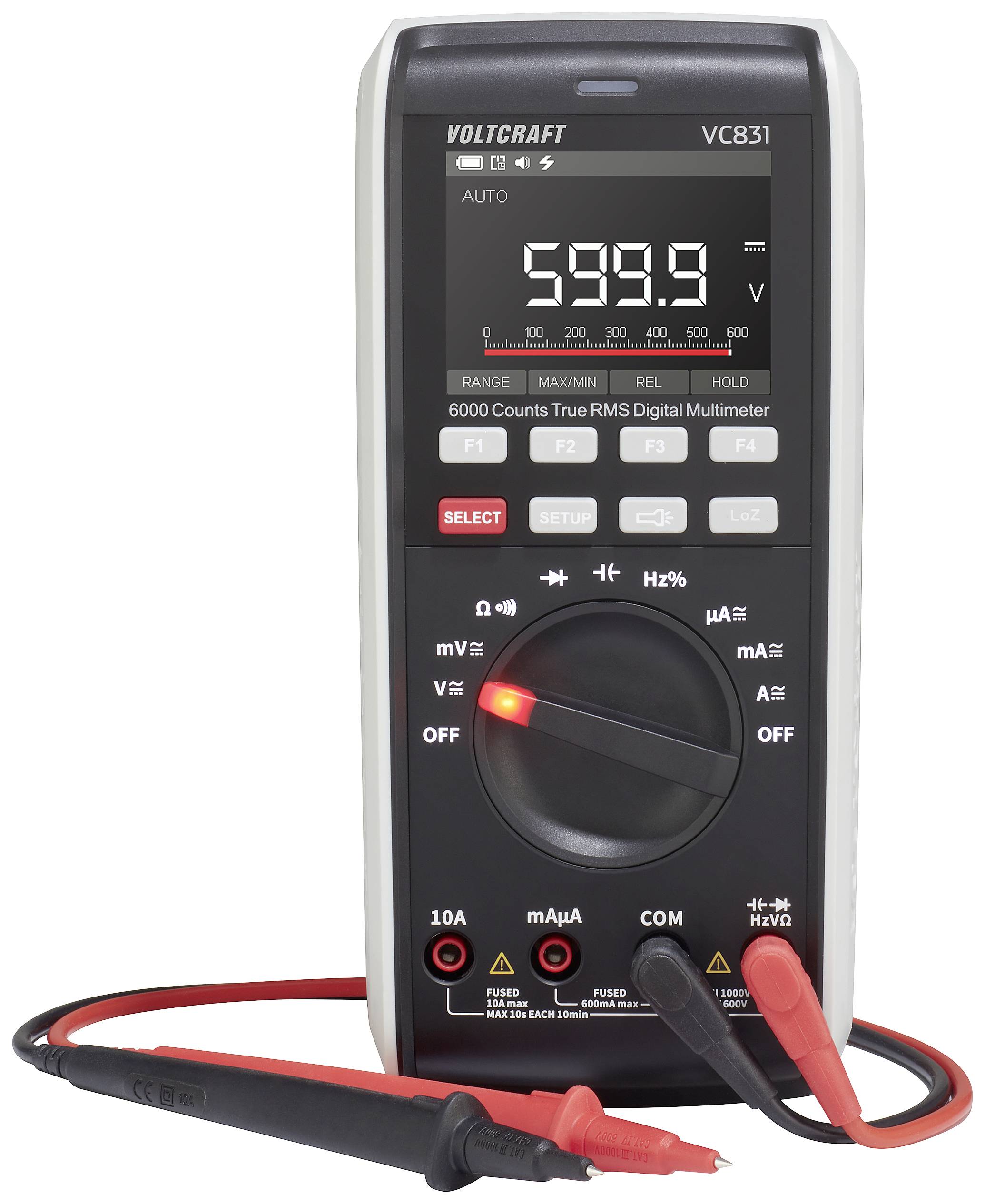 VOLTCRAFT VC831 SE Handheld multimeter Digital CAT III 1000 V, CAT IV 600 V Display (counts): 6000