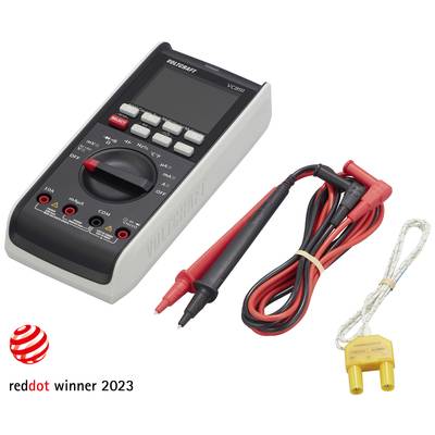 Multimeter and accessories, awarded the 'Red Dot Winner 2023'.
