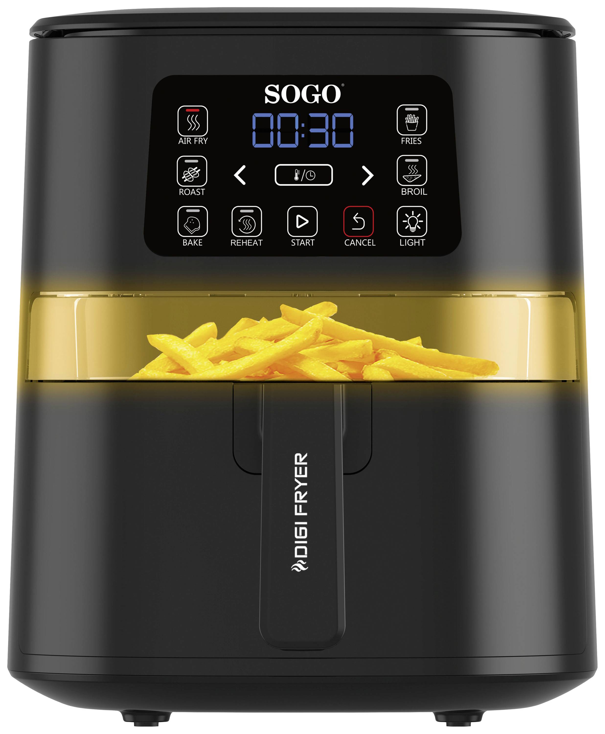 SOGO Human Technology Airfryer 1600 W max. convection, with display | Conrad.com