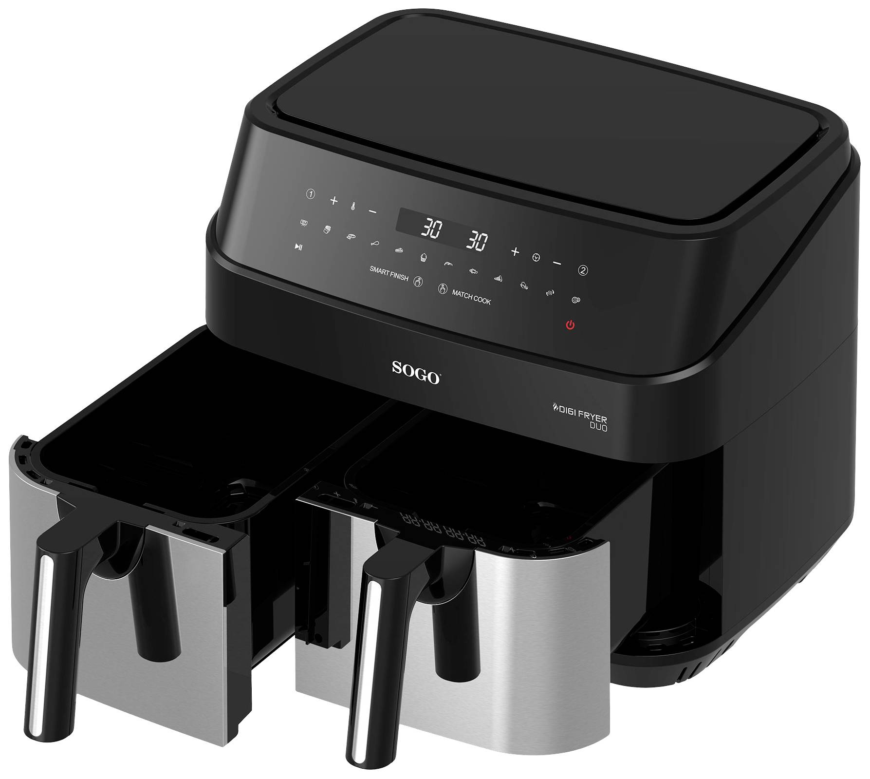 SOGO Human Technology Air fryer 9 l 1750 W max. BPA-free, Temperature pre-set, Timer function, Overheat protection Black-1