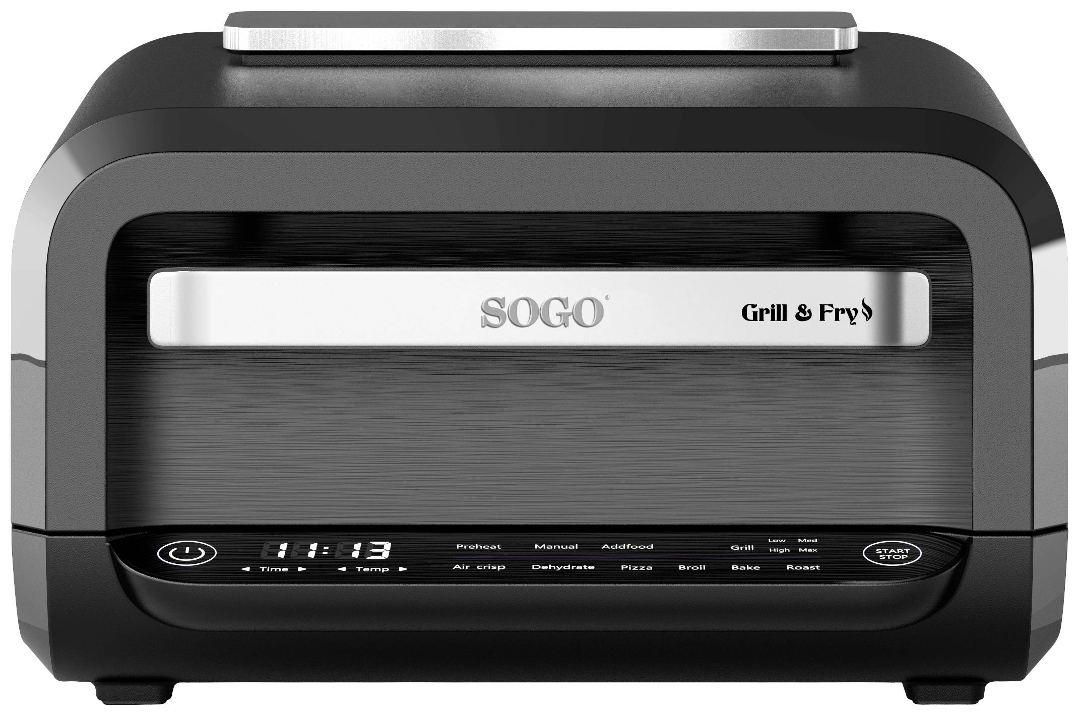 Image of SOGO Human Technology Table grill 4 l 1700 W max. Overheat protection, Timer function, stepless thermostat, BPA-free Black, Stainless steel