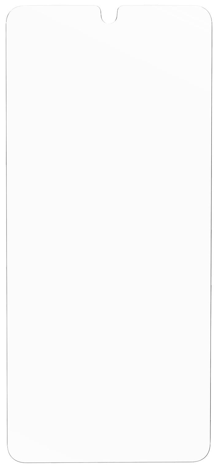 Smartphone with a white screen showing no visible details or notifications.