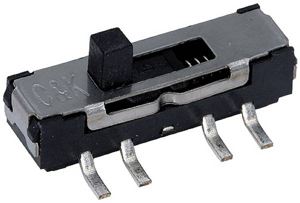C & K Switches JS102000SAQN Slide switch 5 V 1 mA 1 x On/On 1 pc(s) Tape