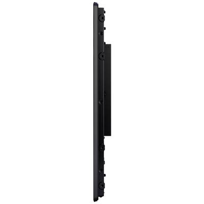Black, narrow technical device viewed from the side. Includes mounting elements and a protruding section on the back.