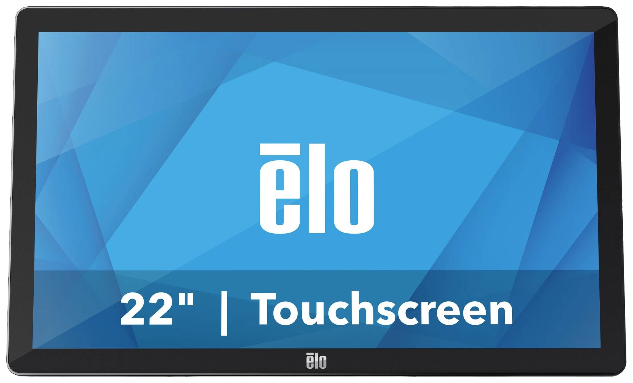 A touchscreen monitor by Elo with a screen size of 22 inches.