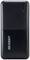 Black Voltcraft power bank with a capacity of 20,000 mAh, compact design with LED status indicator.