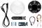 'Kit containing various electronic components, including sensors, cables and a microcontroller, for use in projects.'