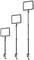 Three adjustable LED light panels at varying heights, mounted on stands with clamps for attaching to tables.