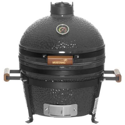 Image of Mustang Grill Kamado S Charcoal Charcoal grill Thermometer in lid Grate area (diameter)=325 mm Grey