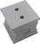 Grey, square plastic block with two holes and a marked number '3' on the side.
