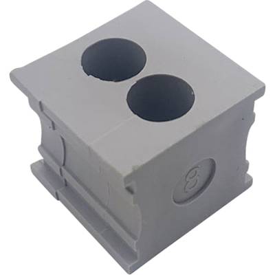 TRU COMPONENTS ELT 2/8 Cable grommet slotted  Terminal Ø (max.) 8 mm  Elastomer Grey 1 pc(s)
