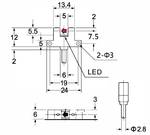 Micro Photoelectric Sensor K-Form 5-24V/DC 5mm IR-LED 940nm NPN 2m