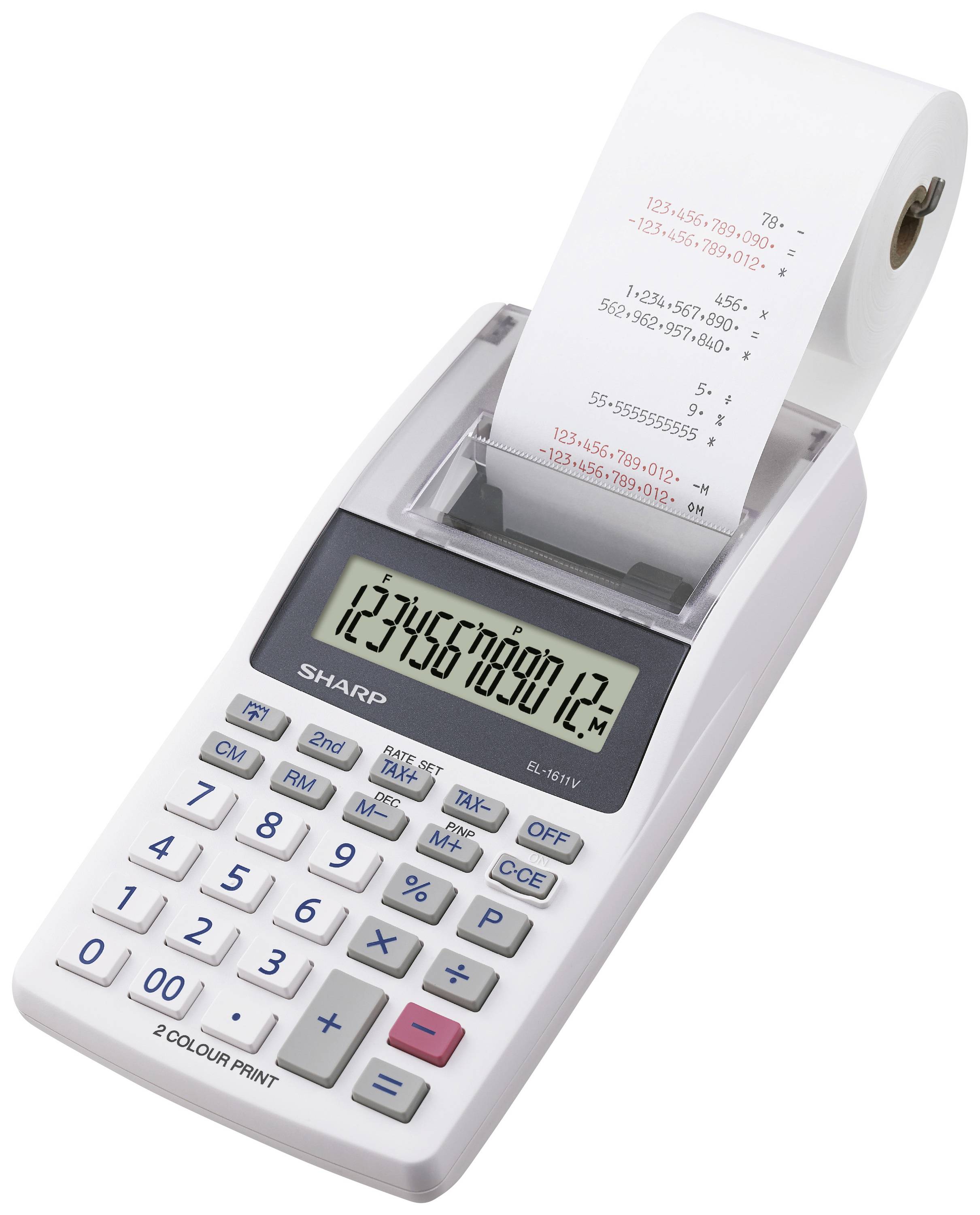 Sharp EL-1611 V Calculator with built-in printer White Display (digits ...