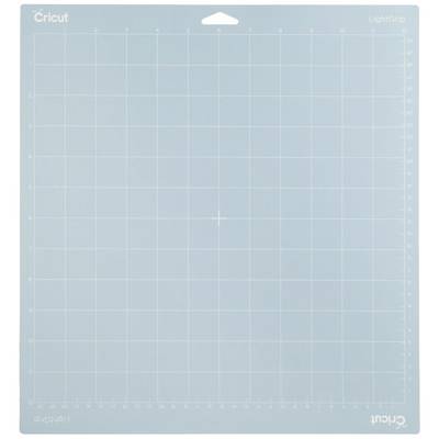 'Cutting mat with grid pattern for precise cutting, light blue, 30x30 cm, suitable for light materials. Brand name in top left corner.'