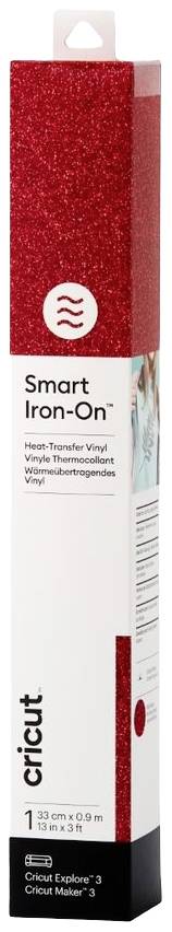 Image of Cricut Smart Iron-On™ Film Red, Glitter effect