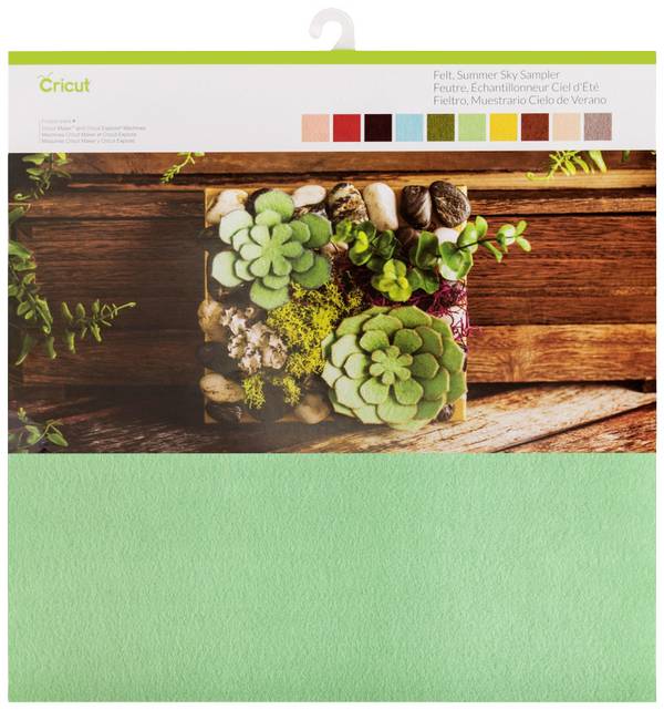 Cricut 2003829 Felt cut-outs Cutting width 30.5 Light pink, Red, Plum, Light blue, Green, Mint, Light yellow, Brown, Peach, Grey