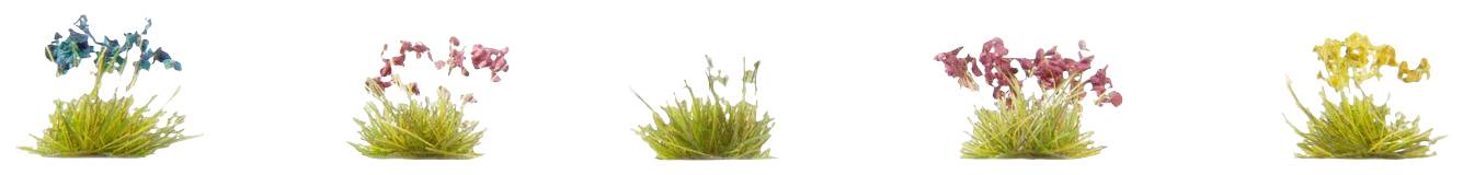 NOCH 6800 Woodland set Timber wall Red, Blue, Yellow, Pink, White