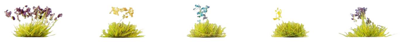 NOCH 6805 Woodland set Timber wall Green-yellow, Blue-white, Lavender