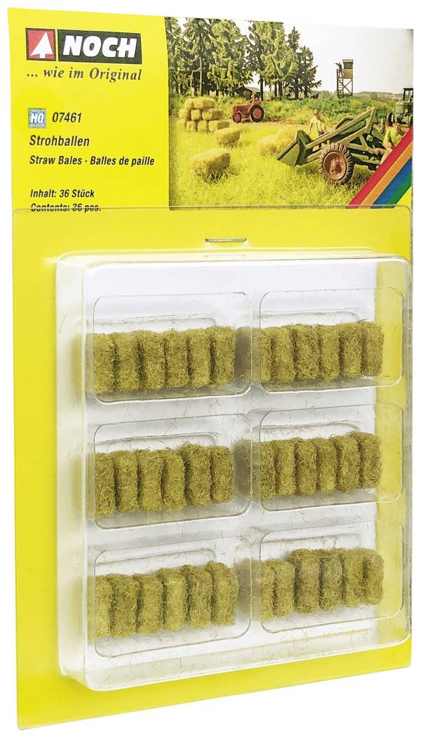 NOCH 7461 H0 straw bales 36 pieces Assembled