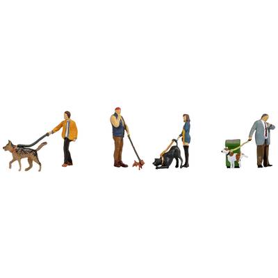 NOCH H0 People with dogs Painted