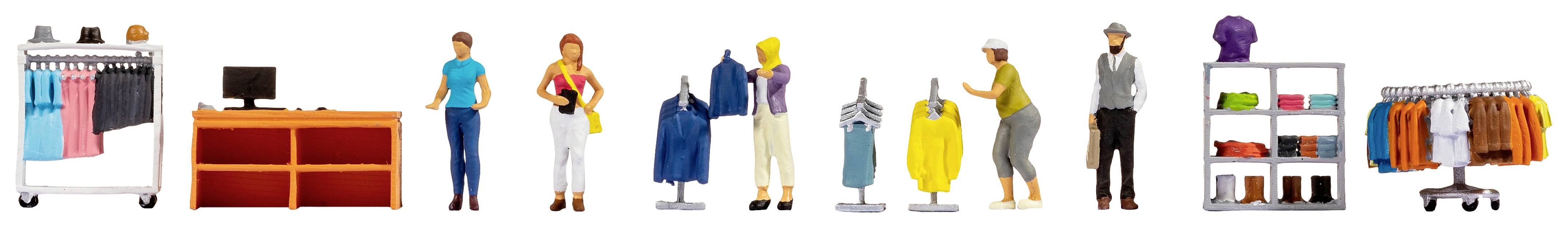 Image of NOCH H0 Figures-Theme world Fashion shop 16241 Painted