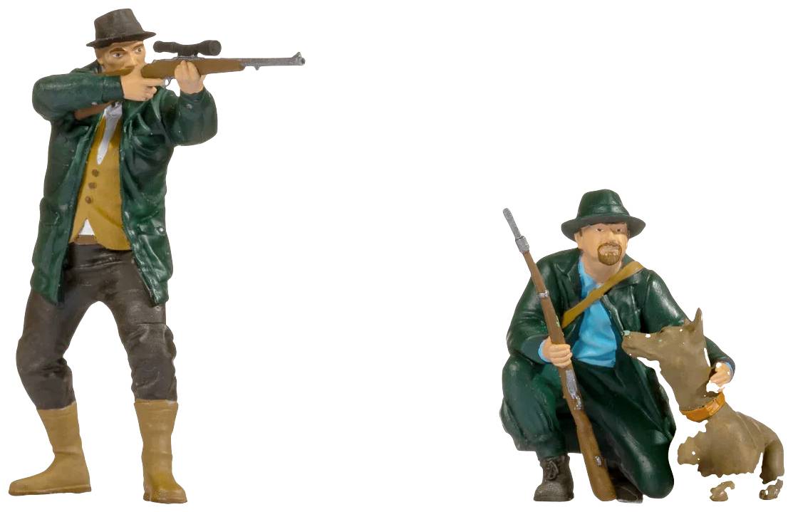 Image of NOCH G Hunter standing and squat with dog Painted