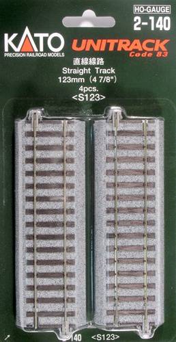 Image of H0 Kato Unitrack 2-140 Straight track 123 mm 4 pc(s)