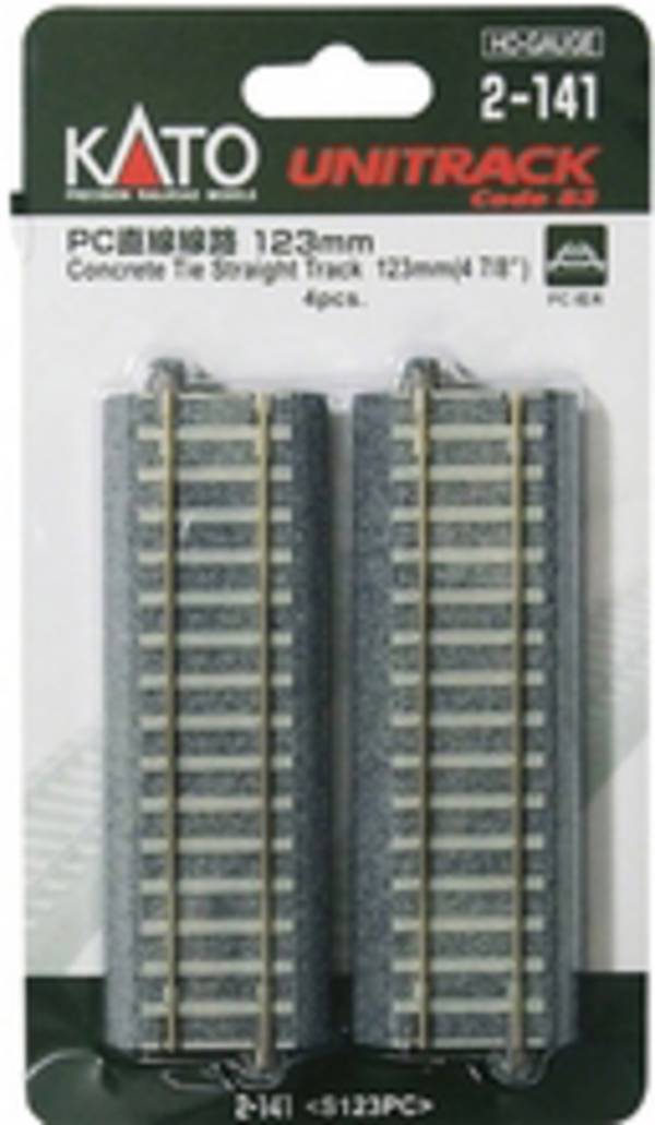 H0 Kato Unitrack 2-141 Straight track 123 mm 4 pc(s)