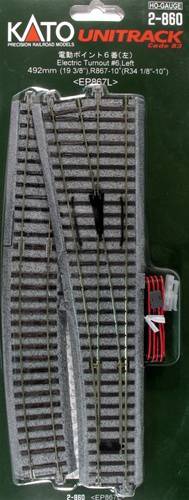 H0 Kato Unitrack 2-860 Points, Left 492 mm 1 pc(s)-0