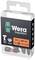 Transparent plastic packaging with the inscription 'Wera Impaktor 851/1 IMP DC 10x PH 2x25', containing black bits with red markings.