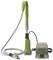 A green electric water pump with hose and switch, suitable for garden irrigation or aquarium maintenance.