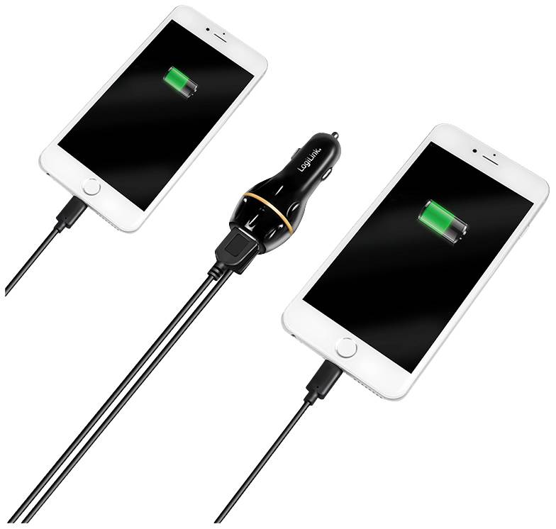 LogiLink PA0201 USB charger 19.5 W USB-A Black Car Qualcomm Quick Charge 3.0-5