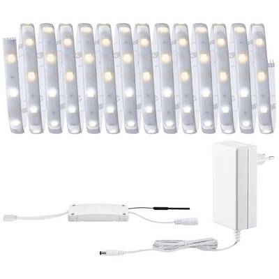 A LED light chain with multiple illumination elements, a power supply, and a connection cable. Ideal for lighting in living spaces.