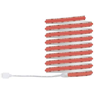 Ten orange LED strips are arranged in parallel. A white cable with a plug is connected to one of the strips.