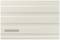 Samsung external hard drive, white with a matte striped texture.