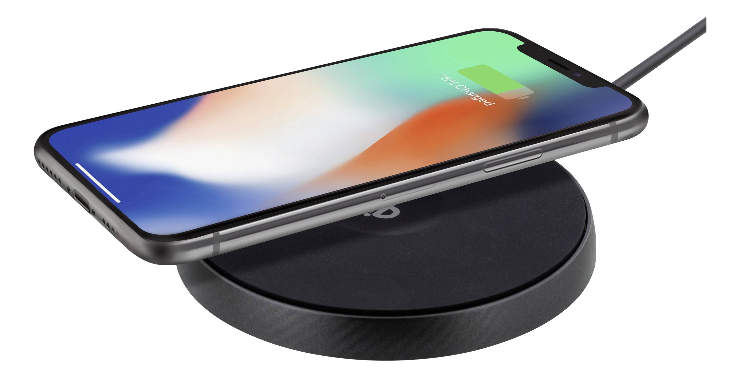 Deltaco - a nordic brand Wireless charger QI-1028 Outputs Inductive charging standard Black-4