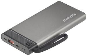 VOLTCRAFT PB-10-PD3.0 Power bank 10000 mAh Power Delivery 3.0 LiPo  Grey-black Status display