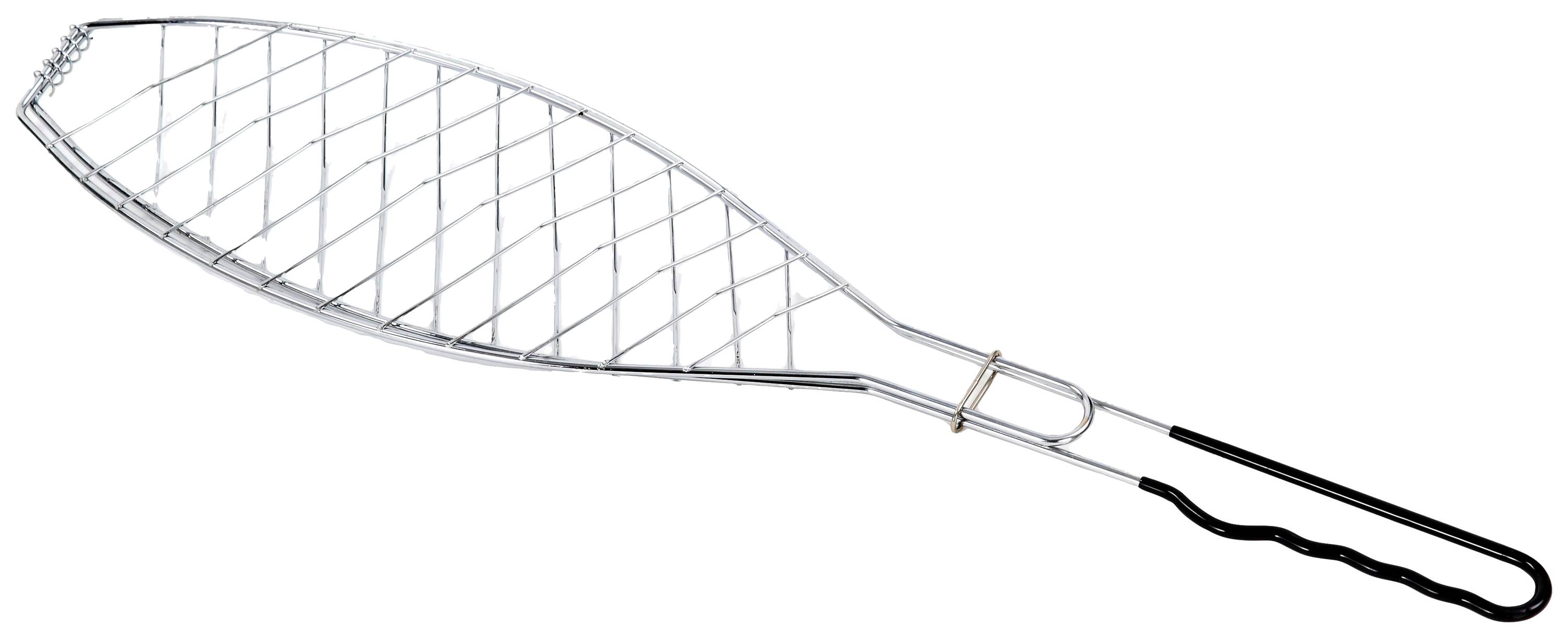 Image of tepro Garten Fischbraeter gross Fish BBQ basket Silver, Black