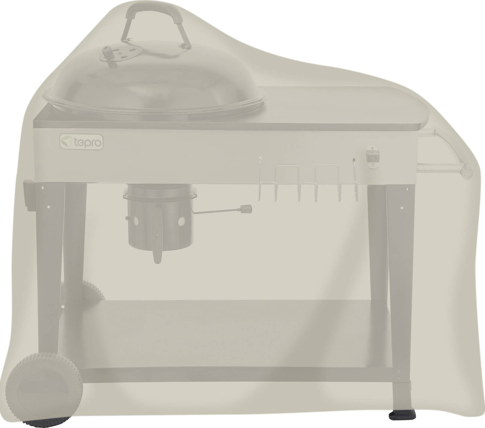 Image of tepro Garten Sphere, BBQ trolley BBQ cover Beige