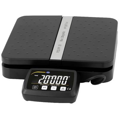 Black electronic platform scale with digital display, showing '200000 g'. Maximum load capacity stated as 200 kg or 440 lbs.