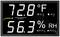 Digital hygrometer-thermometer showing 22.7°C and 56.3% relative humidity, with maximum and minimum values for temperature and humidity.