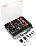 Cable gland assortment, black - PG, 224 pieces