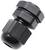 A black plastic cable gland, suitable for secure fastening and sealing of cable entries.